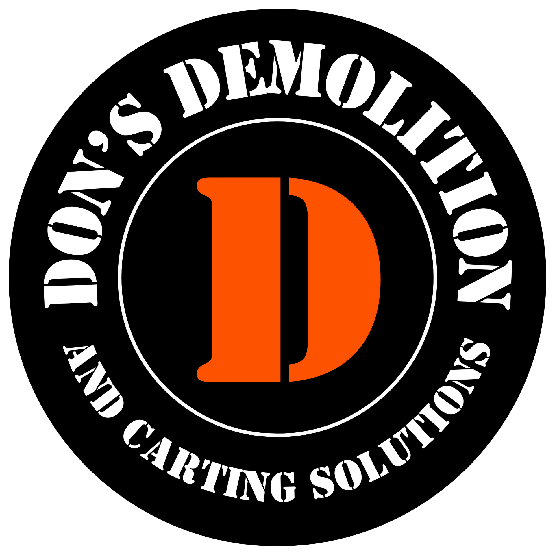 A logo for don 's demolition and carting solutions