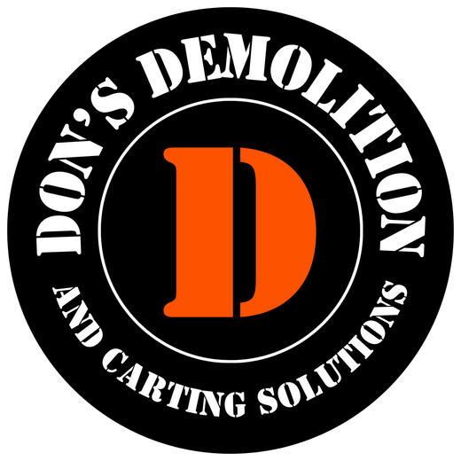 A logo for don 's demolition and carting solutions