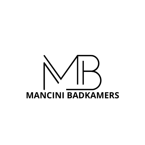 A black and gold logo for marcini kusbedrijf