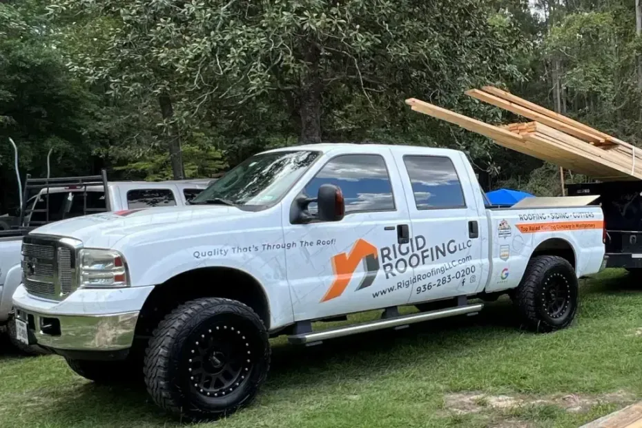 White pickup truck with 