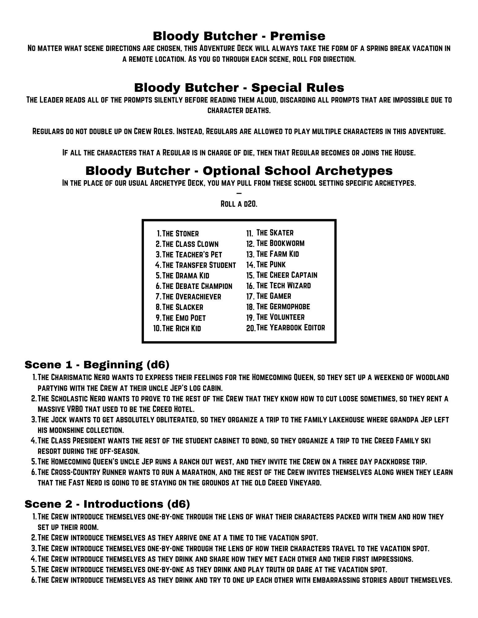 Bloody Butcher Printable PDF Sample