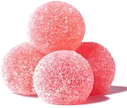 Cannabis bud, light green with white trichomes and orange hairs.