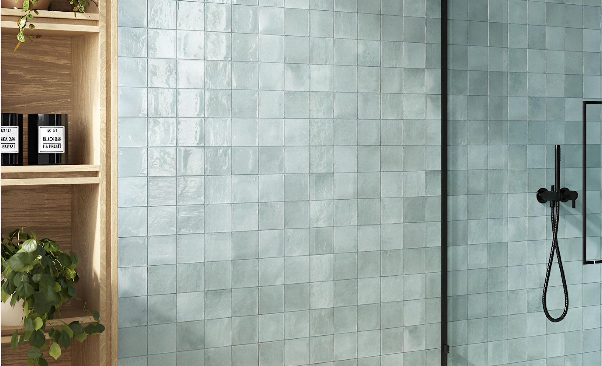 Rain Is Falling On A Blue Tiled Wall — Corrimal Ceramic Tiles Pty Ltd in Shellharbour, NSW