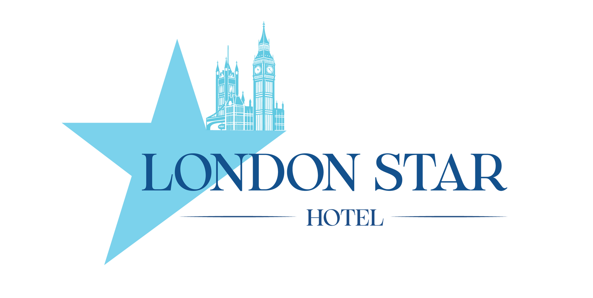 A logo for london star hotel luxury for less