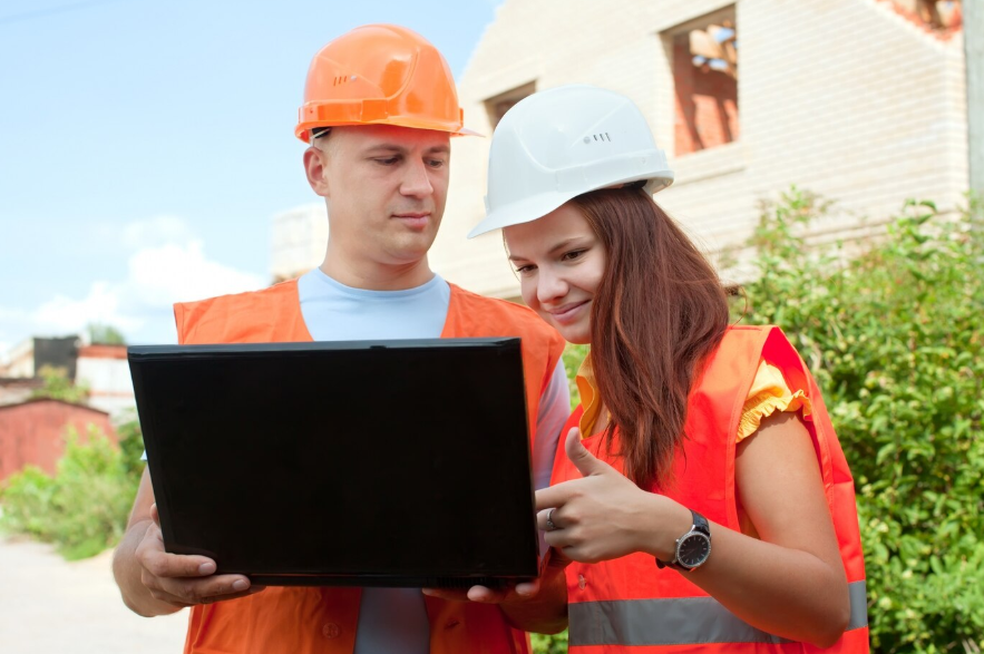 builders working at site