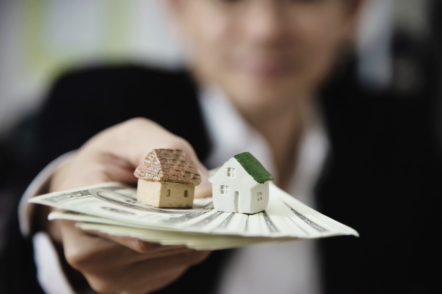 an investor showing bank notes