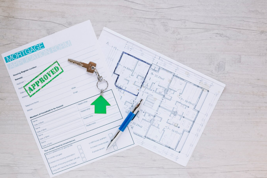 blueprint and mortgage form