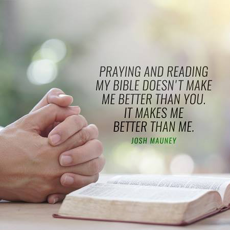 Man Praying with Bible — Wautoma, WI — Pilgrim Baptist Church