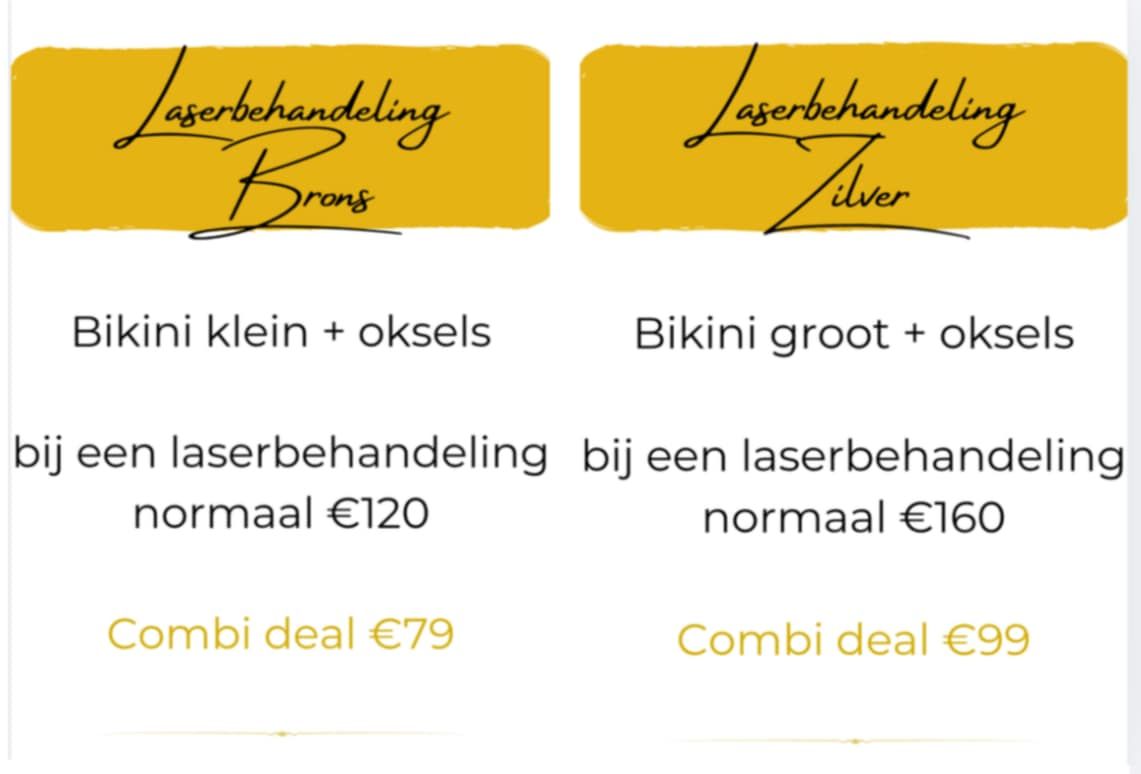prijzen laseren