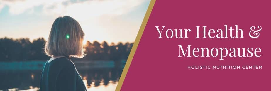 Woman looking at sunset over water, text overlay 