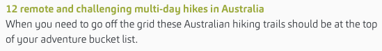 Take a multi-day hike with limited opportunity to recharge your device with AdventureWorld