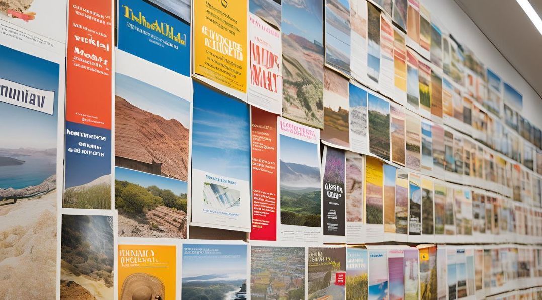 An example of shop walls from other agencies - you won't find this in my shop because I focus on service, not products