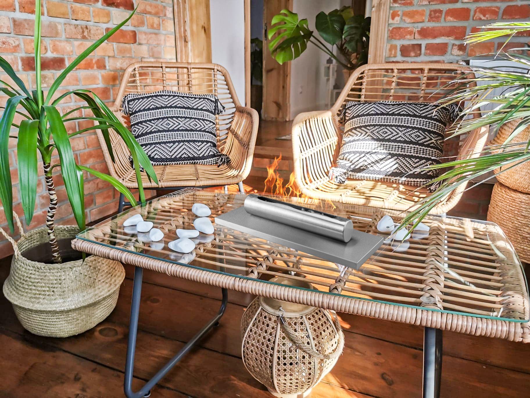 Vrijstaande bio-ethanolhaard “Stainless” (RVS)