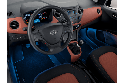 A picture of the interior of a hyundai i10 car