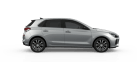 A silver hatchback car is shown on a white background.
