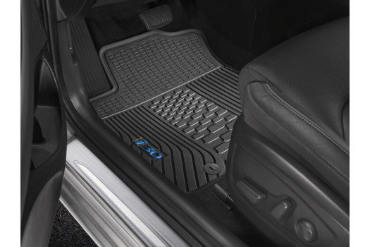 A car with a set of floor mats on it