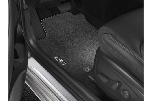 A black car with the word 130 on the door