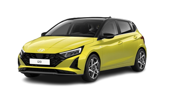 A purple hyundai i20 hatchback is shown on a white background.
