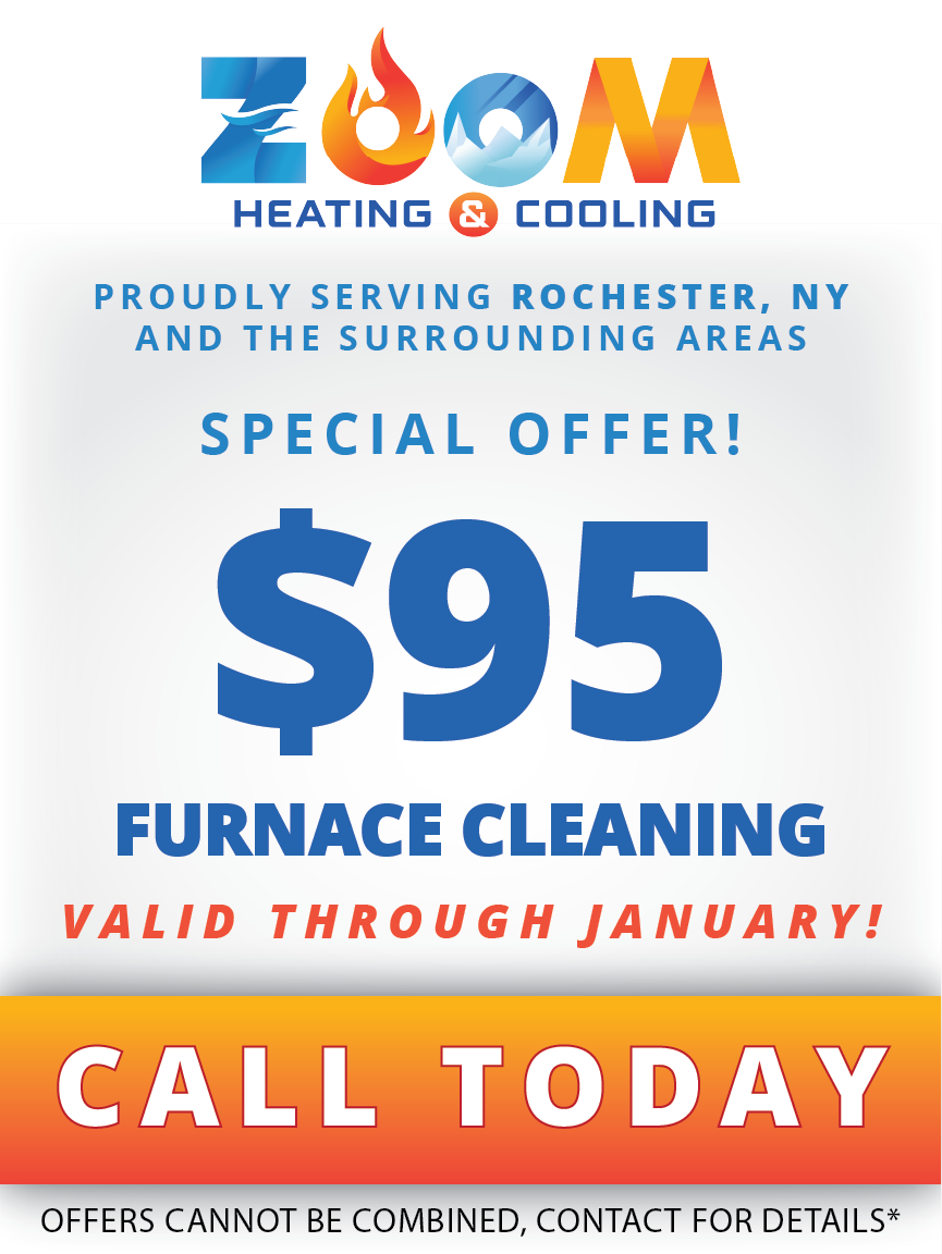 Zoom heating and cooling is offering a special offer for $ 95 furnace cleaning