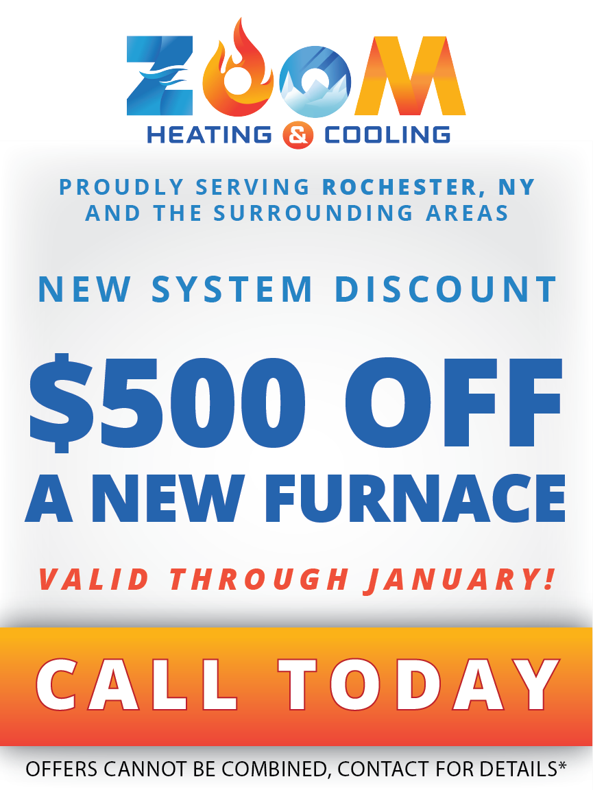 Zoom heating and cooling is offering a $ 500 off a new furnace