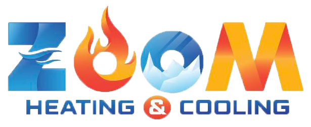 A colorful logo for zoom heating and cooling