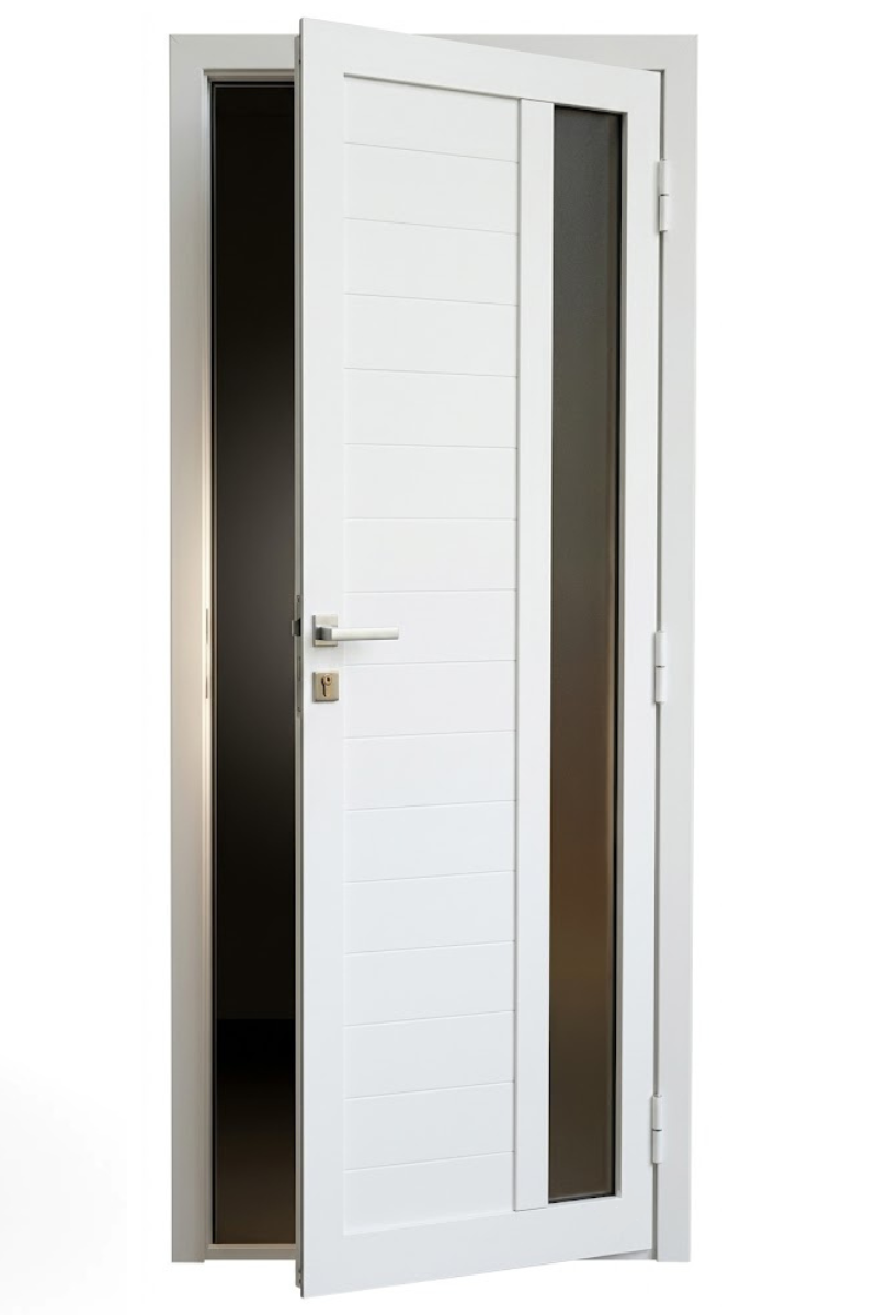Puerta de interior con vidrio fijo lateral de 0,90x2,00