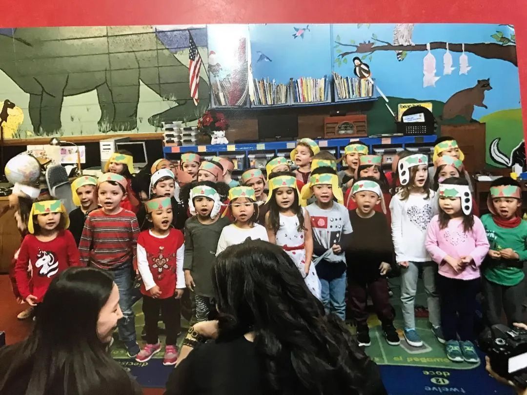 Students Singing in a Room — Sacramento, CA — Tot Town Child Development Center, Inc.