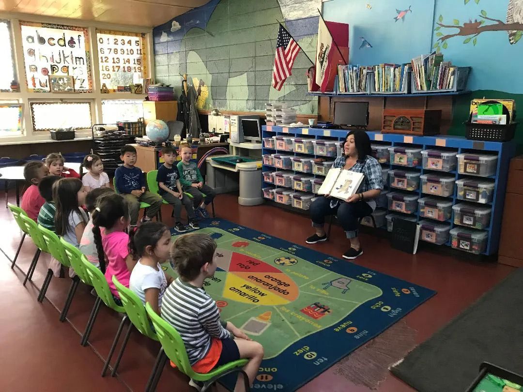 Students Listening to Teacher — Sacramento, CA — Tot Town Child Development Center, Inc.