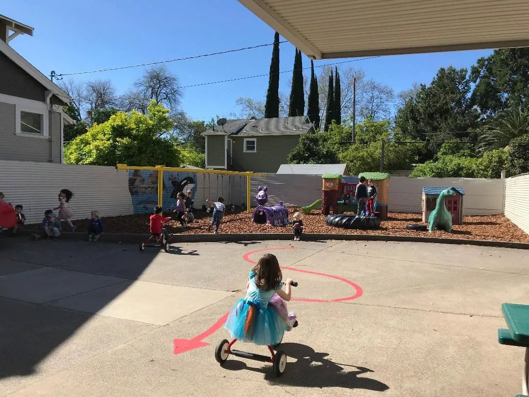 Children on a Small Playground — Sacramento, CA — Tot Town Child Development Center, Inc.
