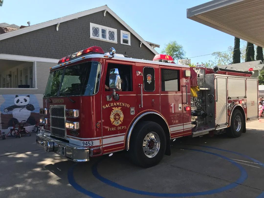Huge Fire Truck — Sacramento, CA — Tot Town Child Development Center, Inc.