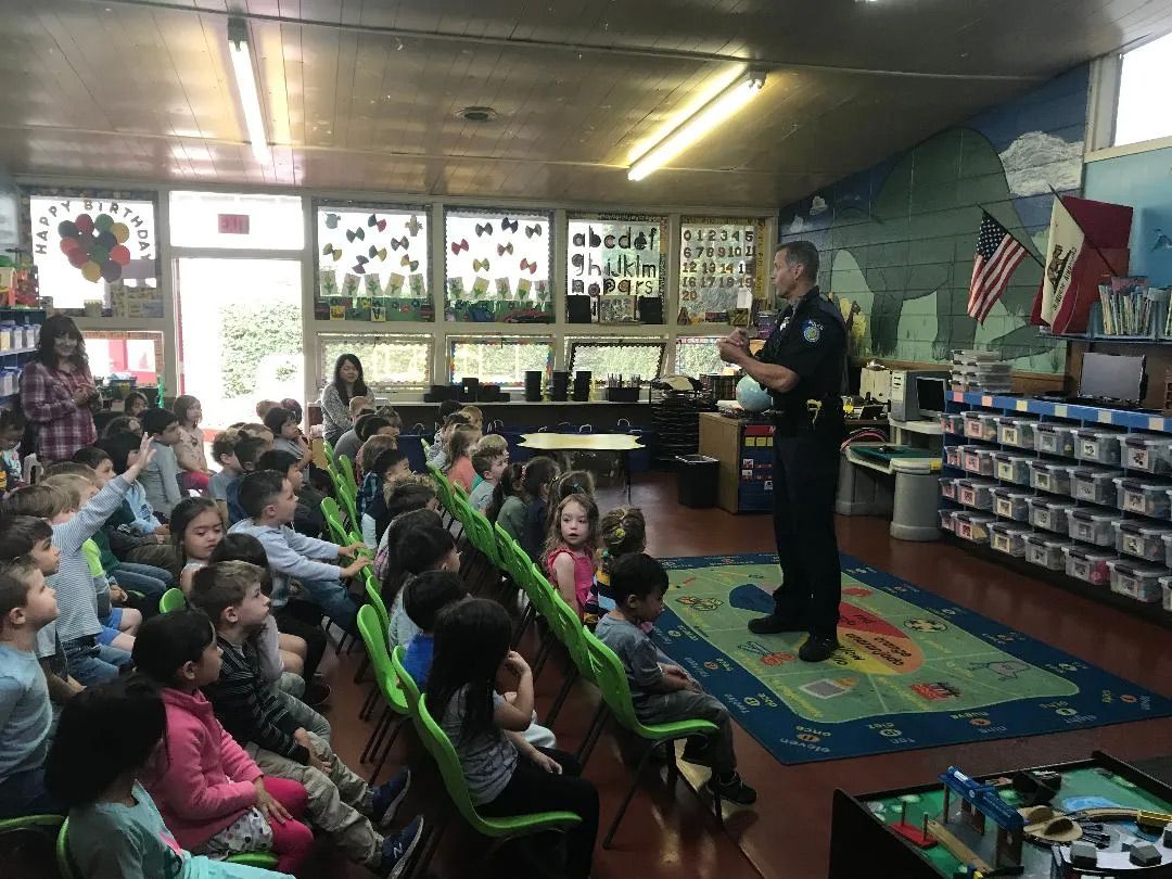 Officer Teaching a Lesson — Sacramento, CA — Tot Town Child Development Center, Inc.