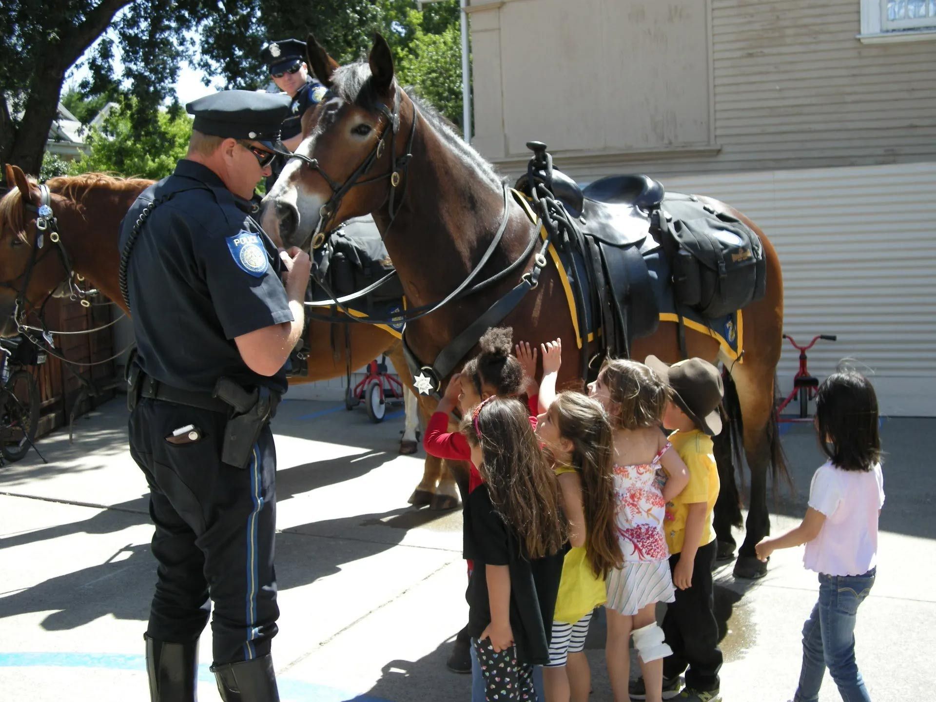 Students and Horse — Sacramento, CA — Tot Town Child Development Center, Inc.