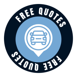 A sticker that says free quotes on it