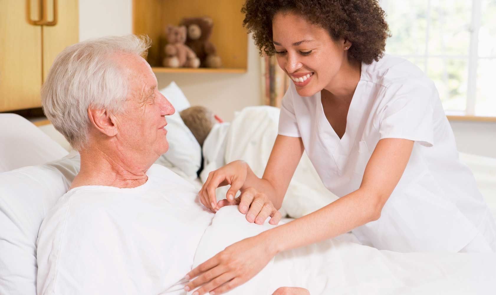 Nurse And The Old Man | Sonora, CA | TLC Assistant Living Services CORP.