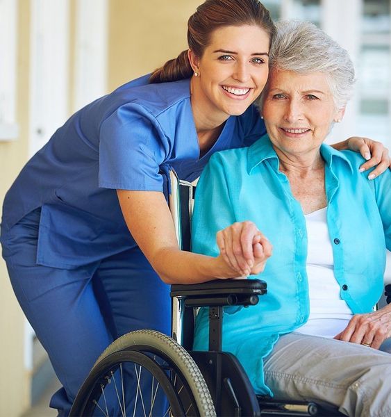 Nurse And The Old Lady | Sonora, CA | TLC Assistant Living Services CORP.
