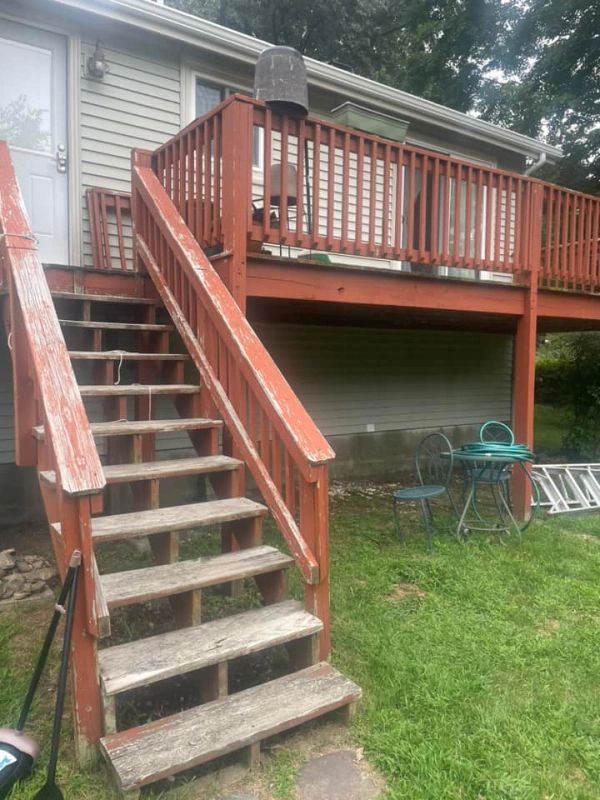 Stairs Before — Worcester, MA — Collazo Home Improvements & Property Maintenance LLC