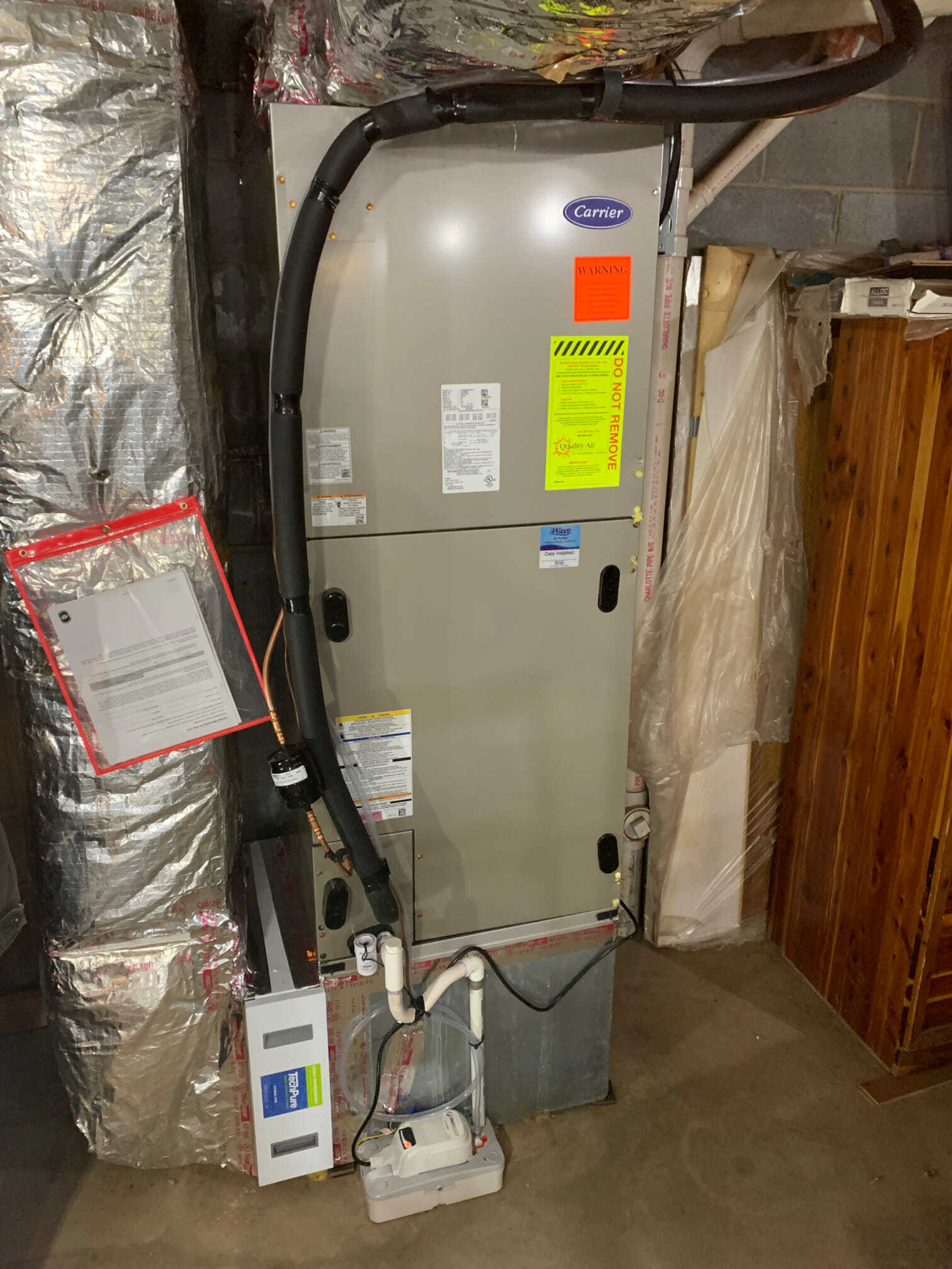 HVAC system with paper hanging — Asheville, NC — Quality Air