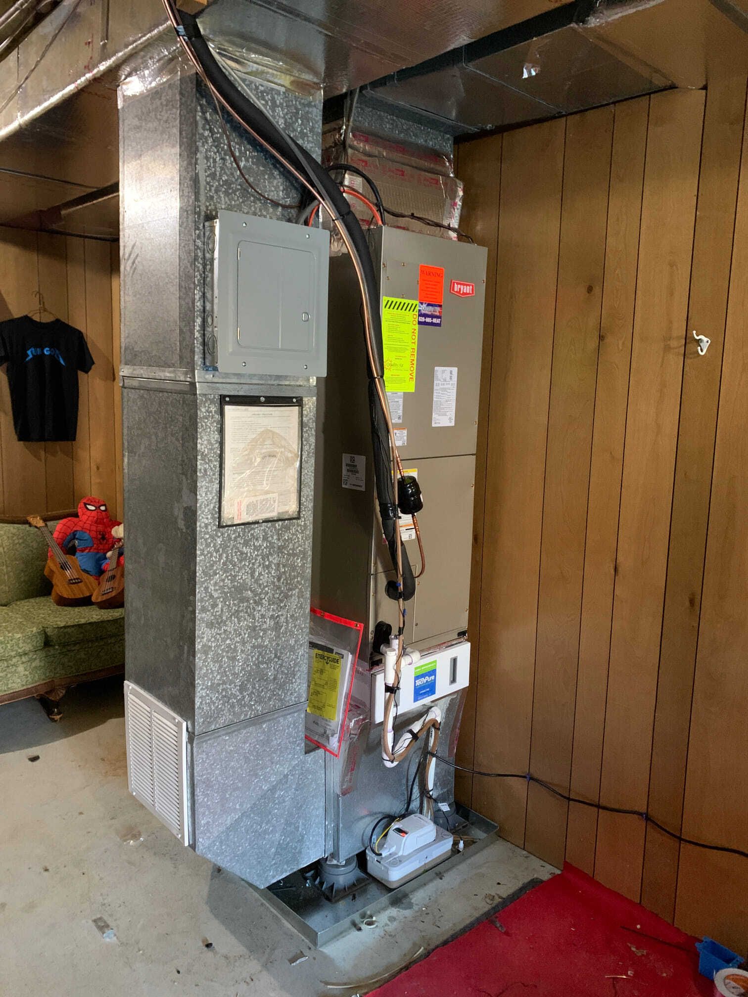 HVAC system on basement — Asheville, NC — Quality Air