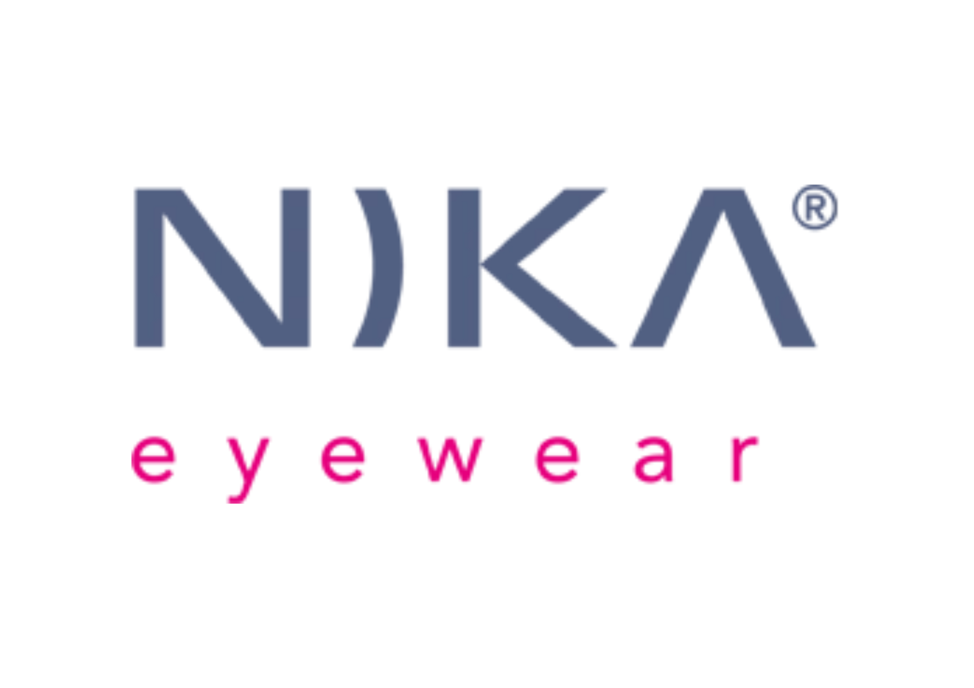Ein Logo für Nika Eyewear auf weißem Hintergrund