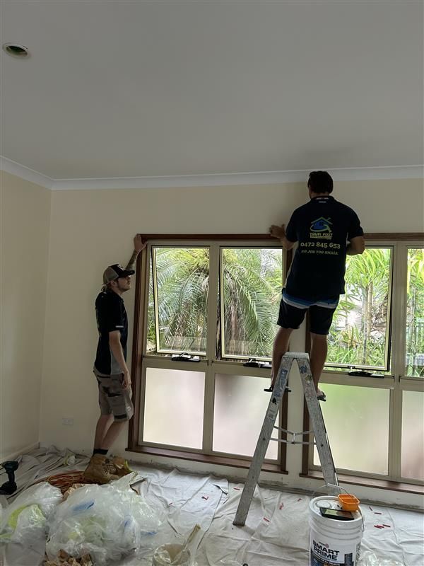 Two Men Renovating A Room  — Youfi Fixit Handyman Services in Edmonton, QLD
