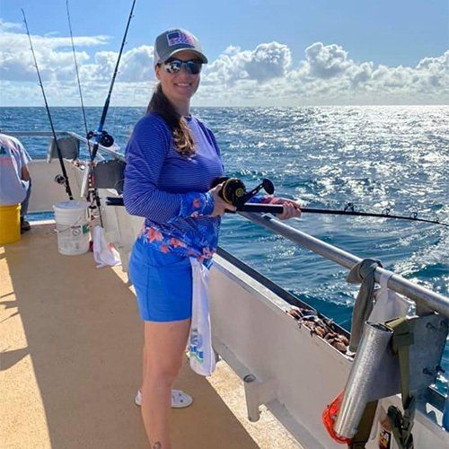 Woman Fishing — Morehead City, NC — Carolina Princess