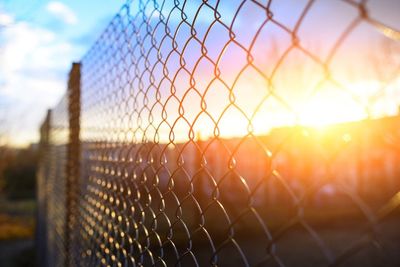 Chain Link — Fence With Metal Grid In Perspective in Winston-Salem, NC