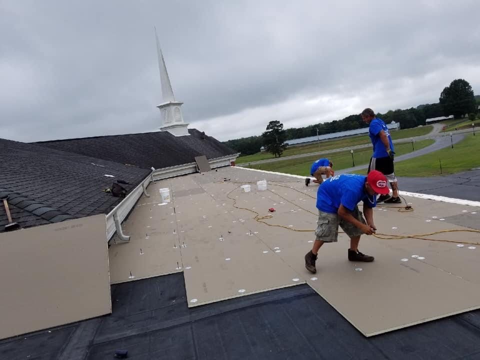 Workers on Commercial Roof - Jackson, MS - Alliance Roofing LLC