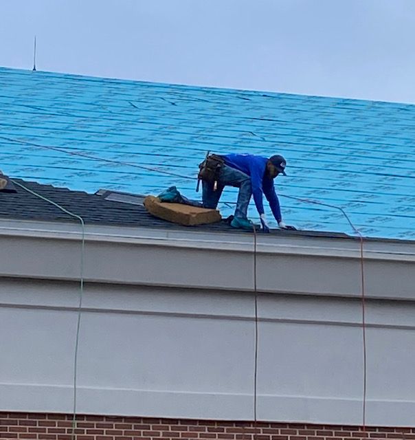 One Worker on Client Roof - Jackson, MS - Alliance Roofing LLC