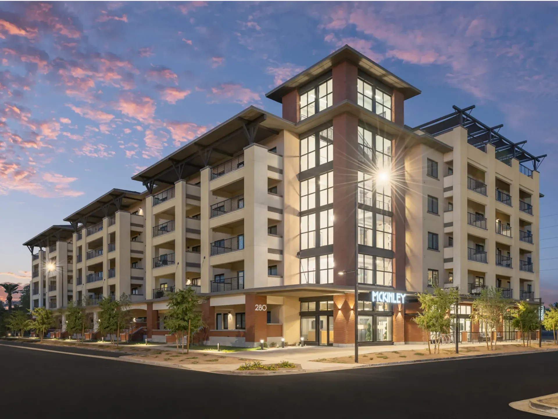 An artist 's impression of a large apartment building