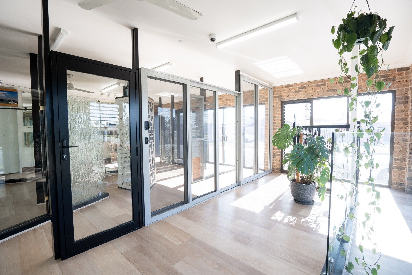 Types Of Glass Door In A Display Room