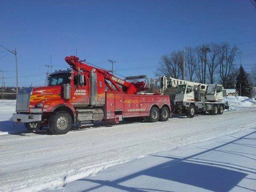 Big Red Towing in Snow - Heavy Duty Towing in Syracuse, NY