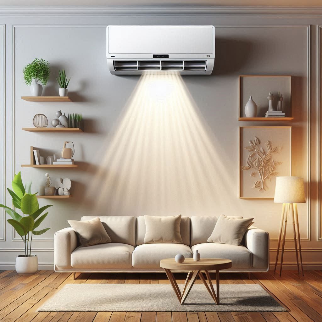 An AI-generated image of a ductless heat pump.