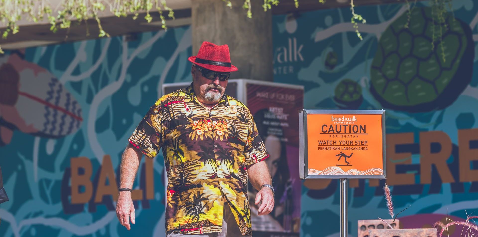 man in hawaiian shirt