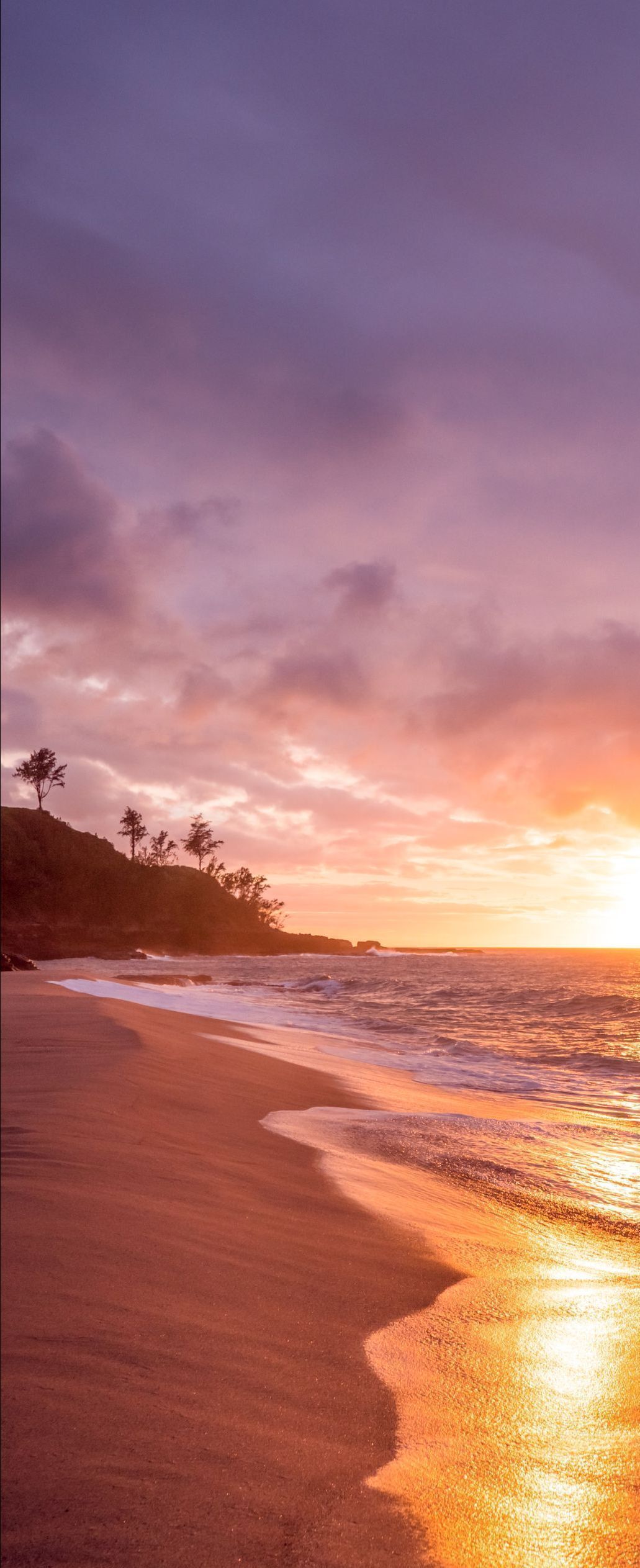 sunset on a beach